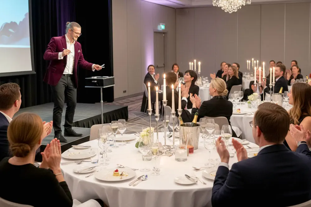 Stand-up Zaubershow als gemeinsamer Programmpunkt in Lübeck